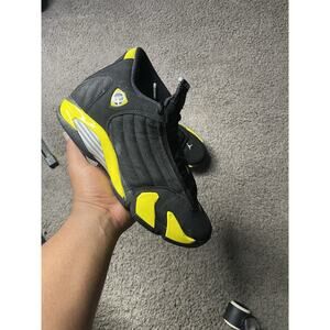 Size 10 - Air Jordan 14 Retro Thunder Black (487471-070)